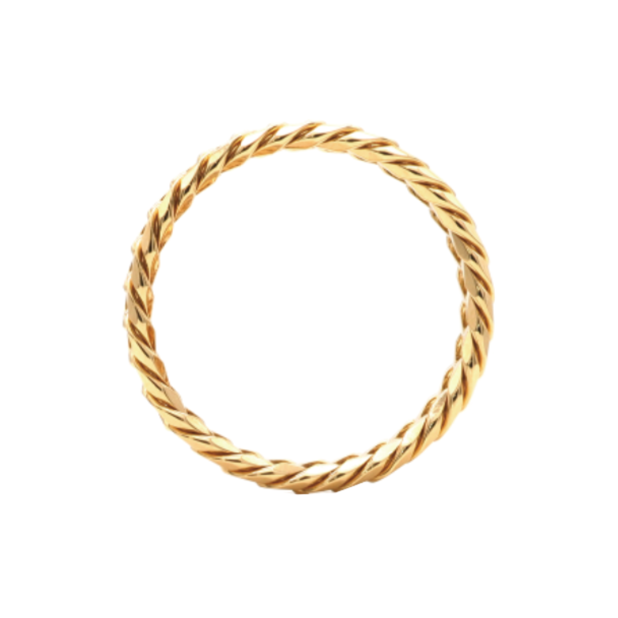 18K YG W.CURB-6DC RING M