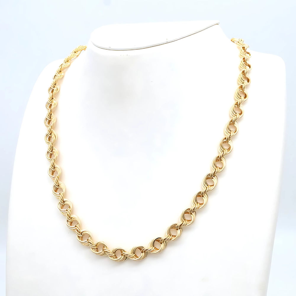 18K YG 5.0 OPEN ROPE 18"