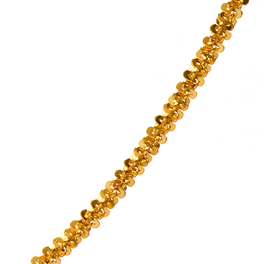 18K YG LIGHT CRISS CROSS