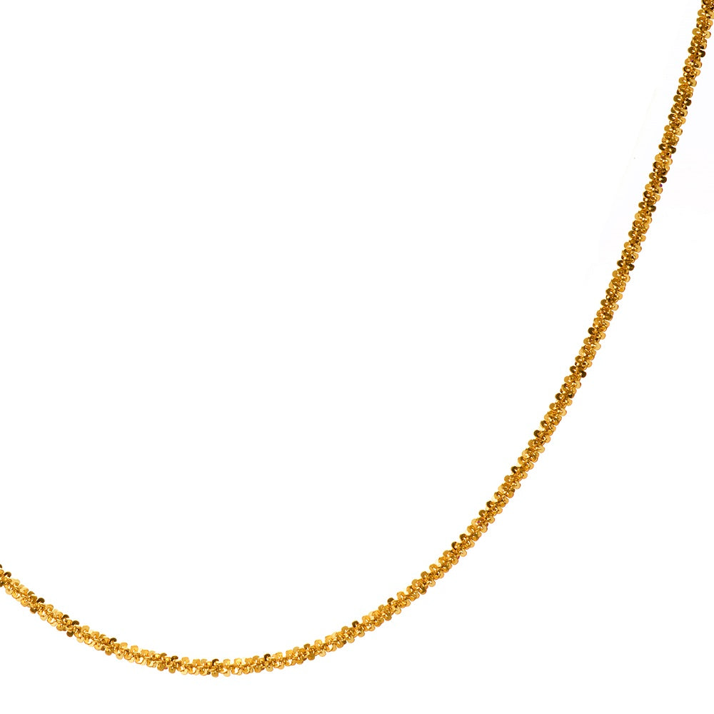 18K YG LIGHT CRISS CROSS