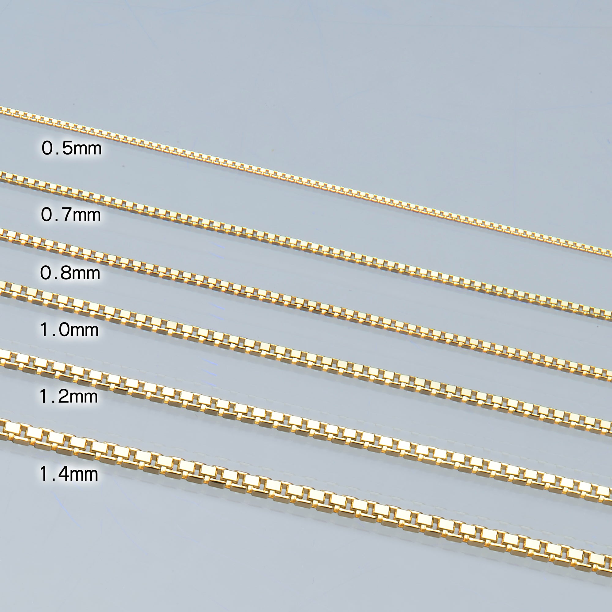 18K YG BOX CHAIN(VENETIAN)