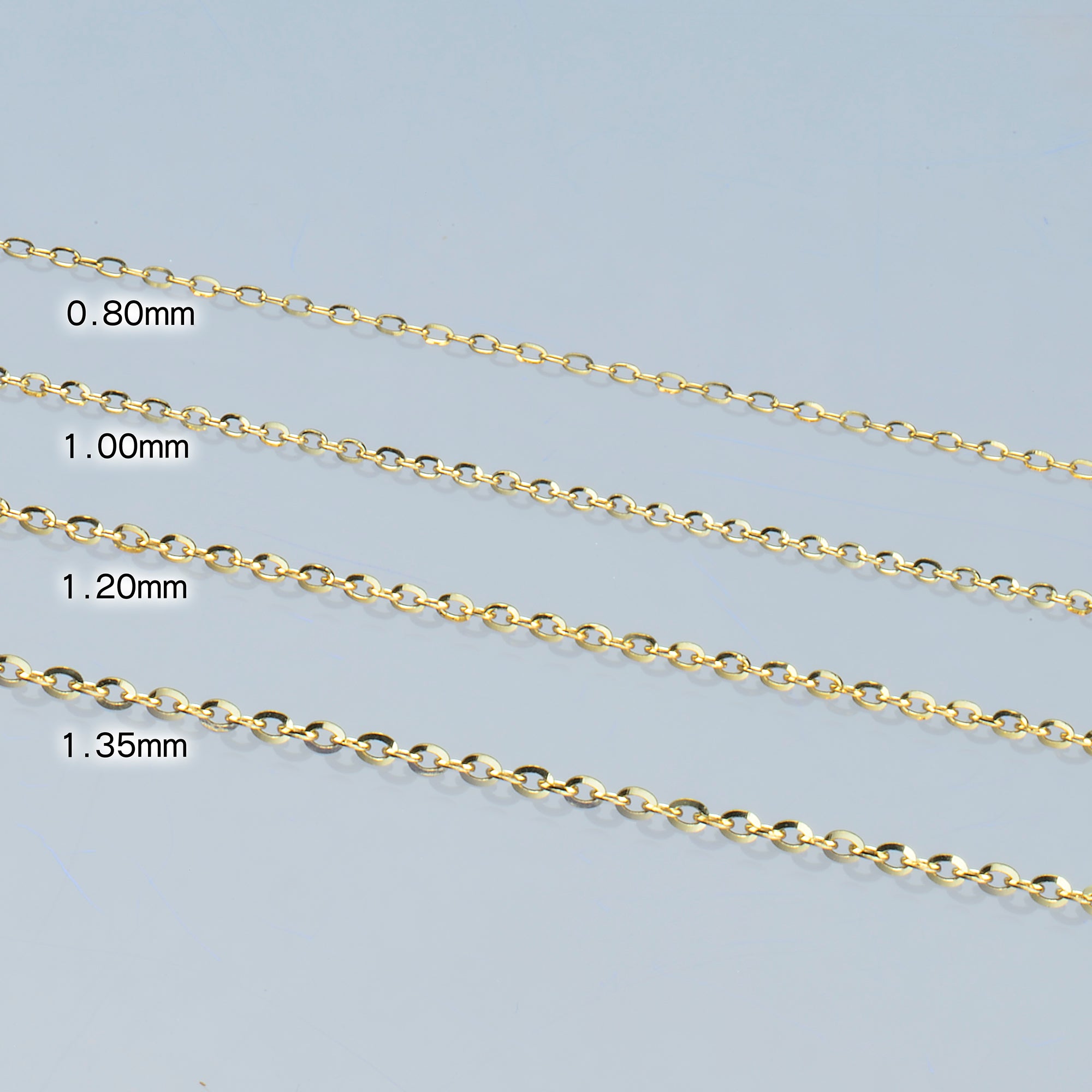 18K Yellow Gold Twinkle Chain Necklace Wholesale | Aurora Trading