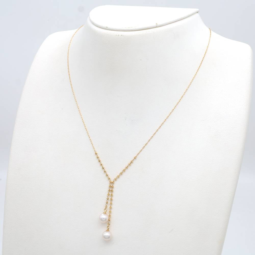 18K YG SZ107 MV AKOYA 18"