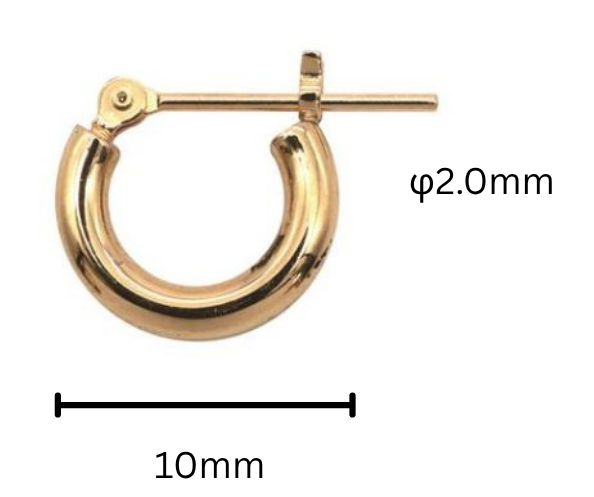 18K YG HOOP 2010