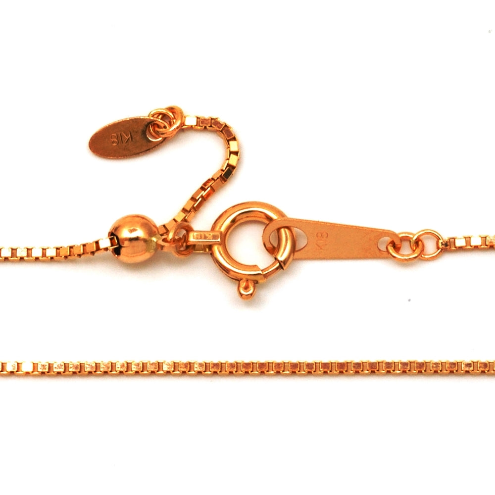 18K ROSE BOX CHAIN(VENETIAN)