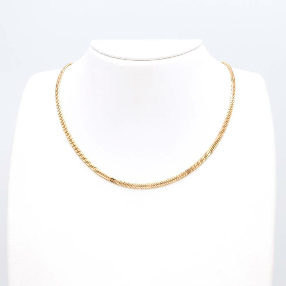 18K YG T.CURB-8DC NECKLACE