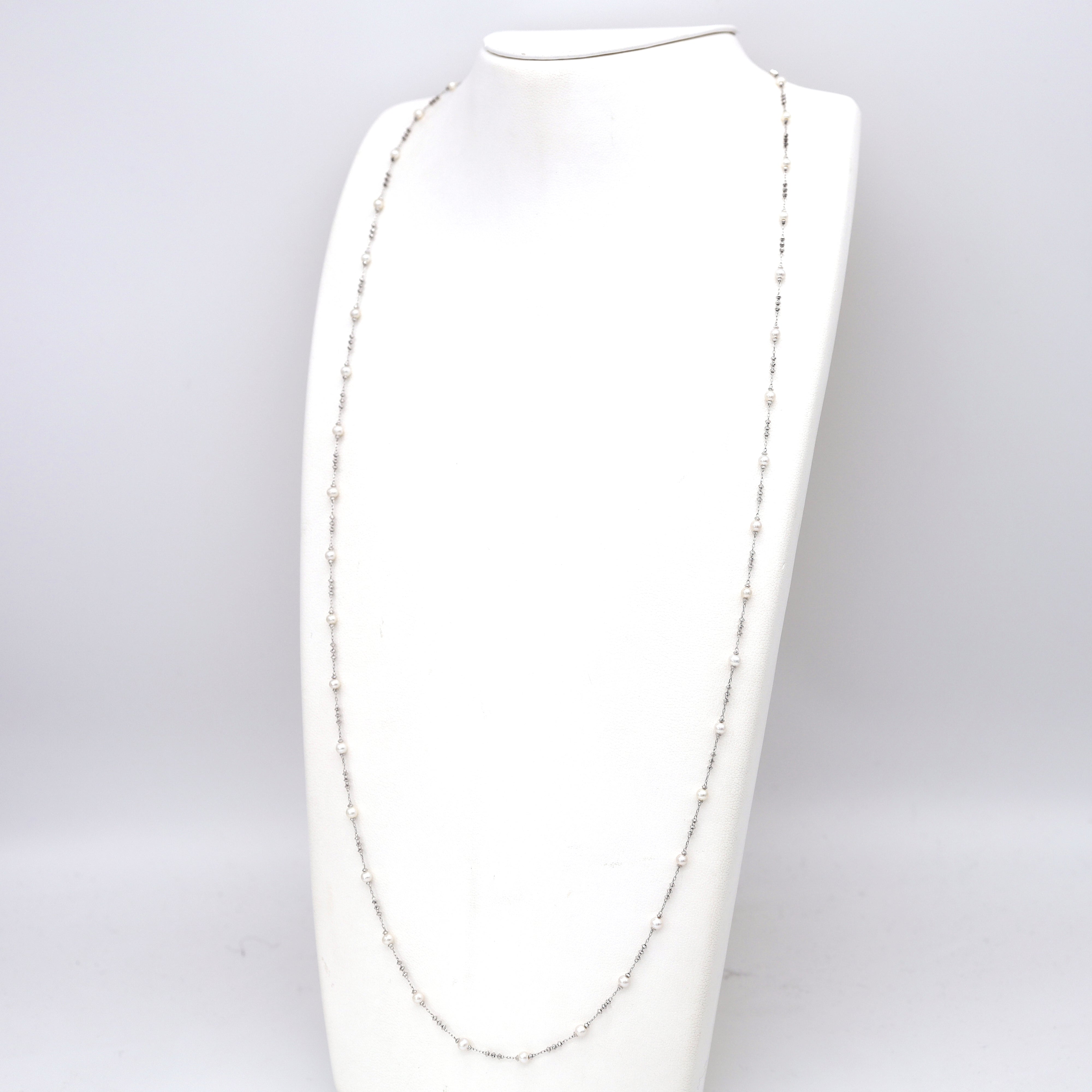 18K WG SZ PEARL WG 32"