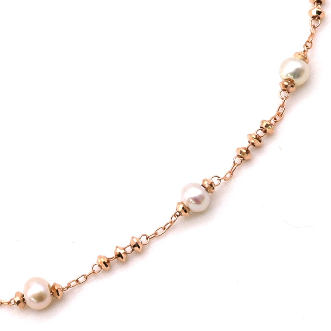 18K ROSE SZ PEARL R 7"