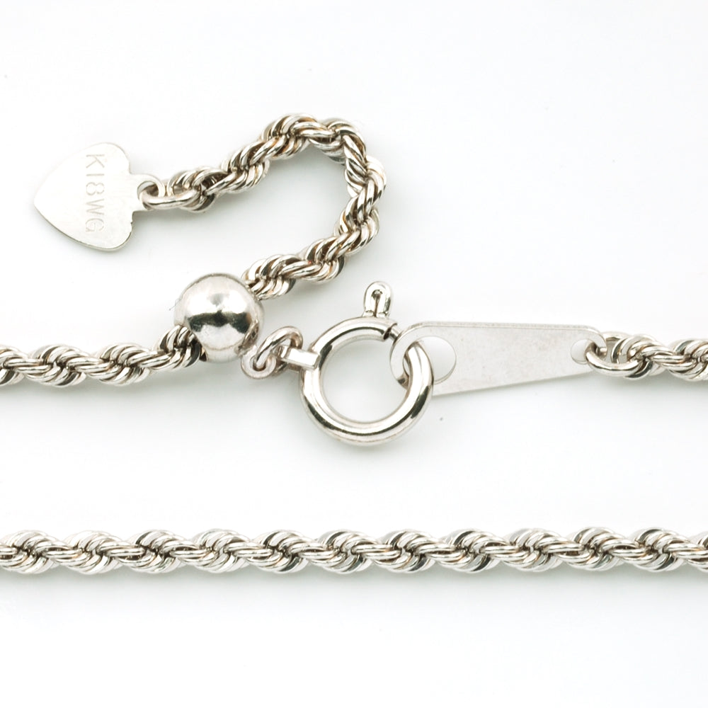 18K WG HOLLOW ROPE