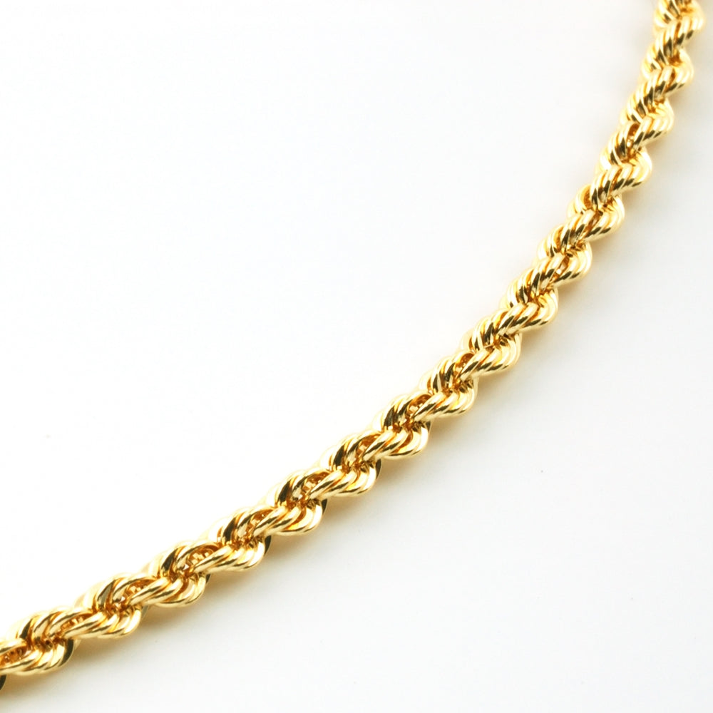 18K YG HOLLOW ROPE