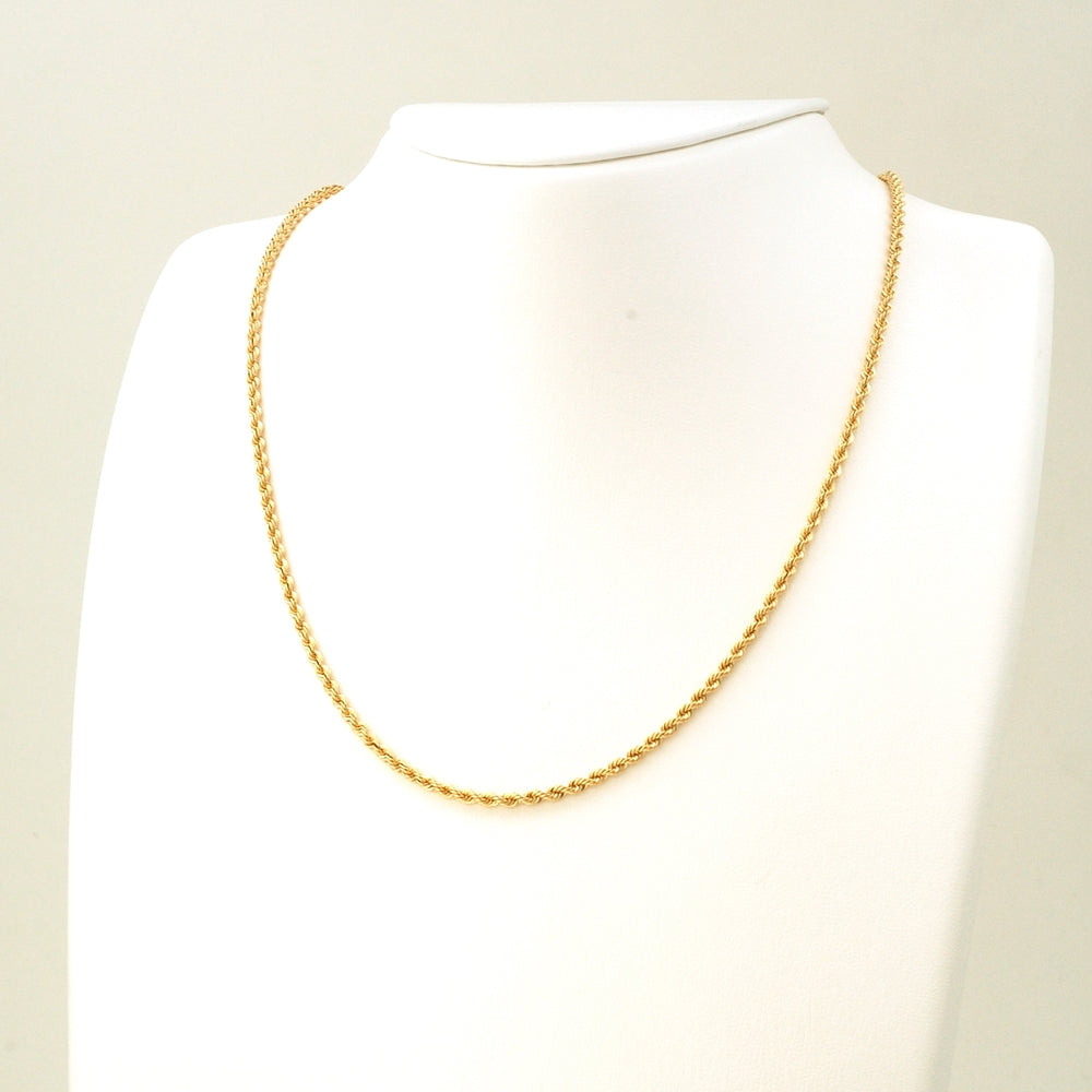 18K YG HOLLOW ROPE