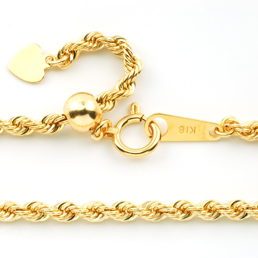18K YG HOLLOW ROPE