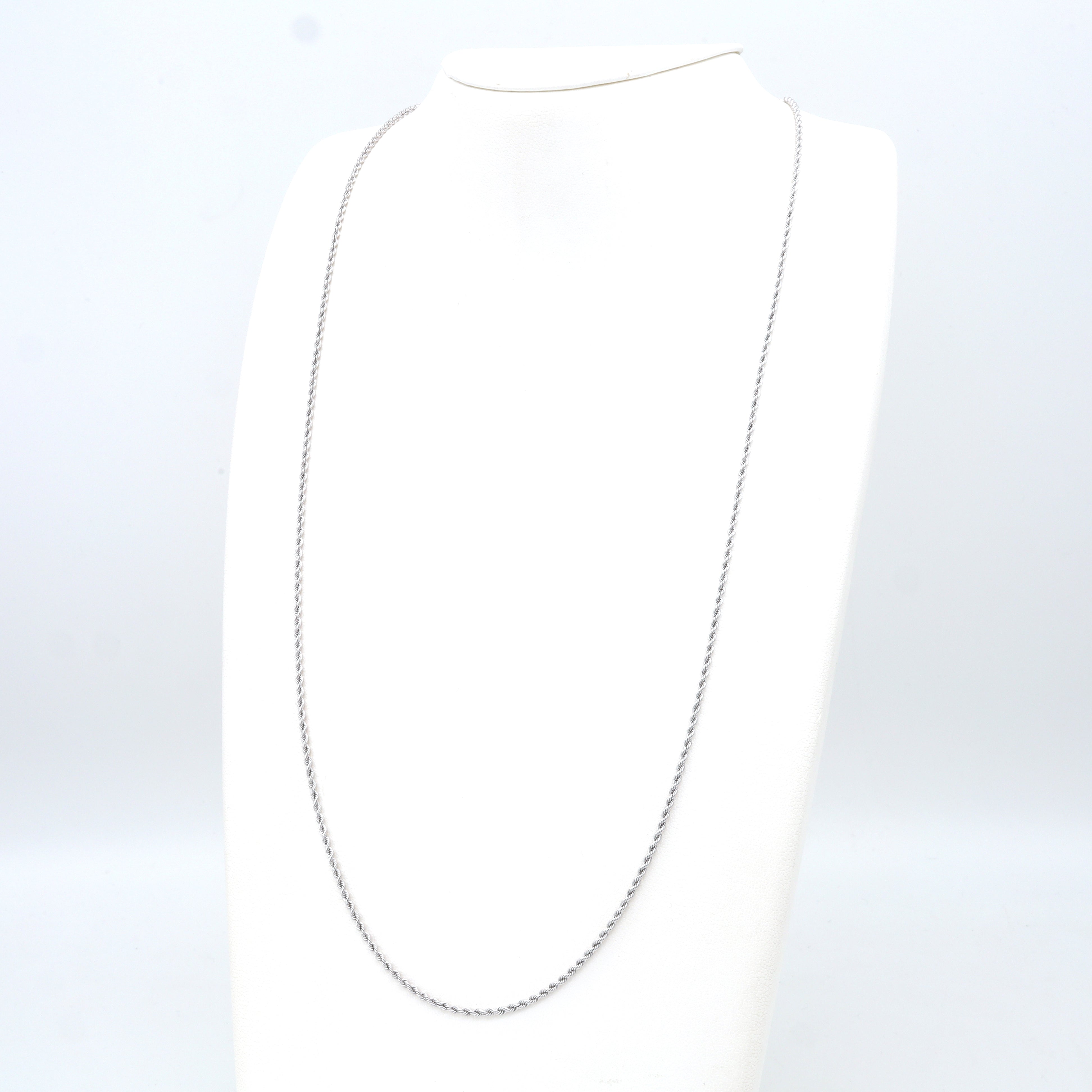 18K WG ROPE CHAIN MV 28"