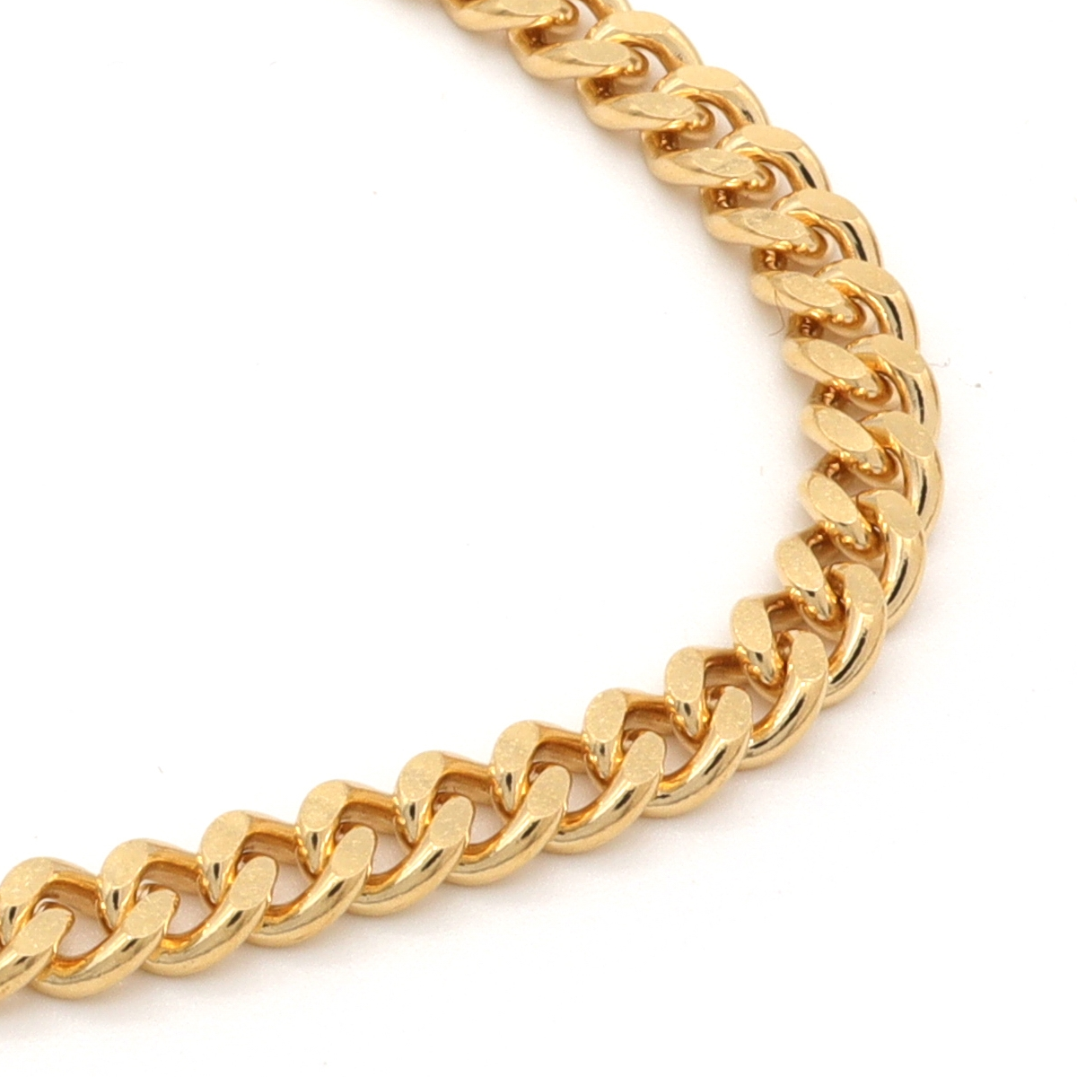18K YG CURB-2DC BRACELET