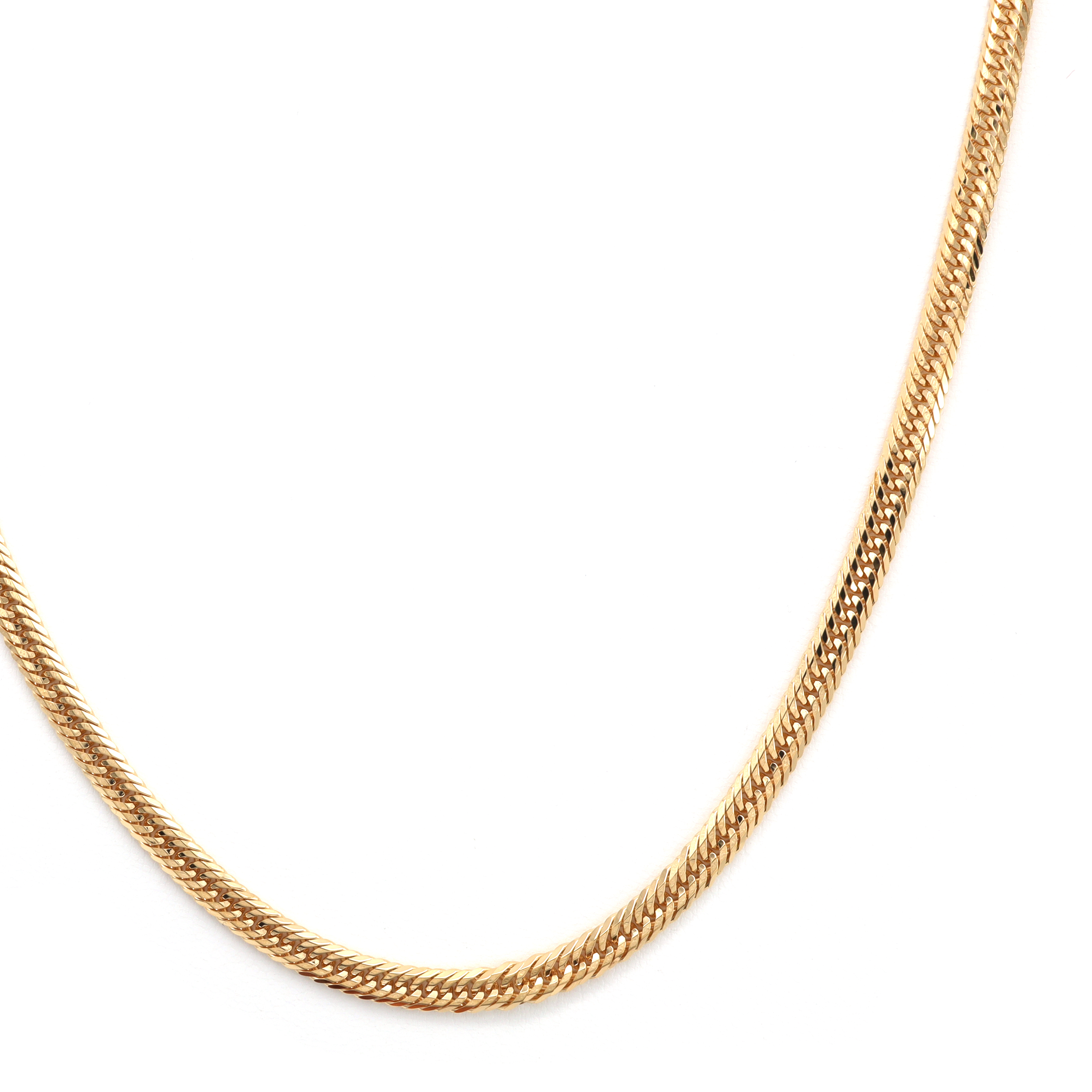 18K YG T.CURB-12DC NECKLACE