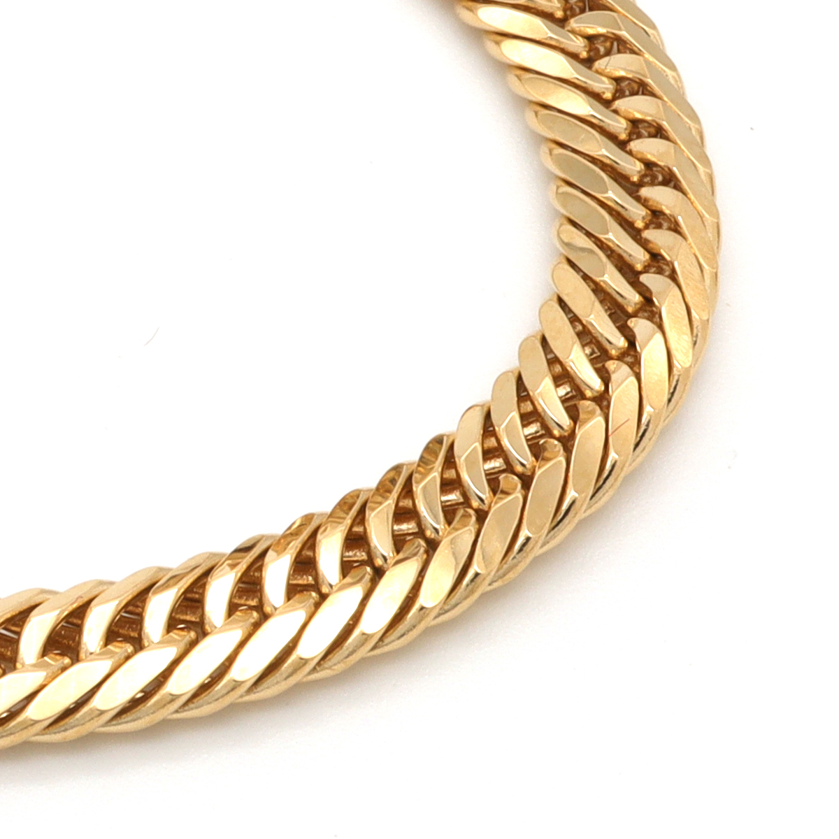 18K YG T.CURB-8DC NECKLACE