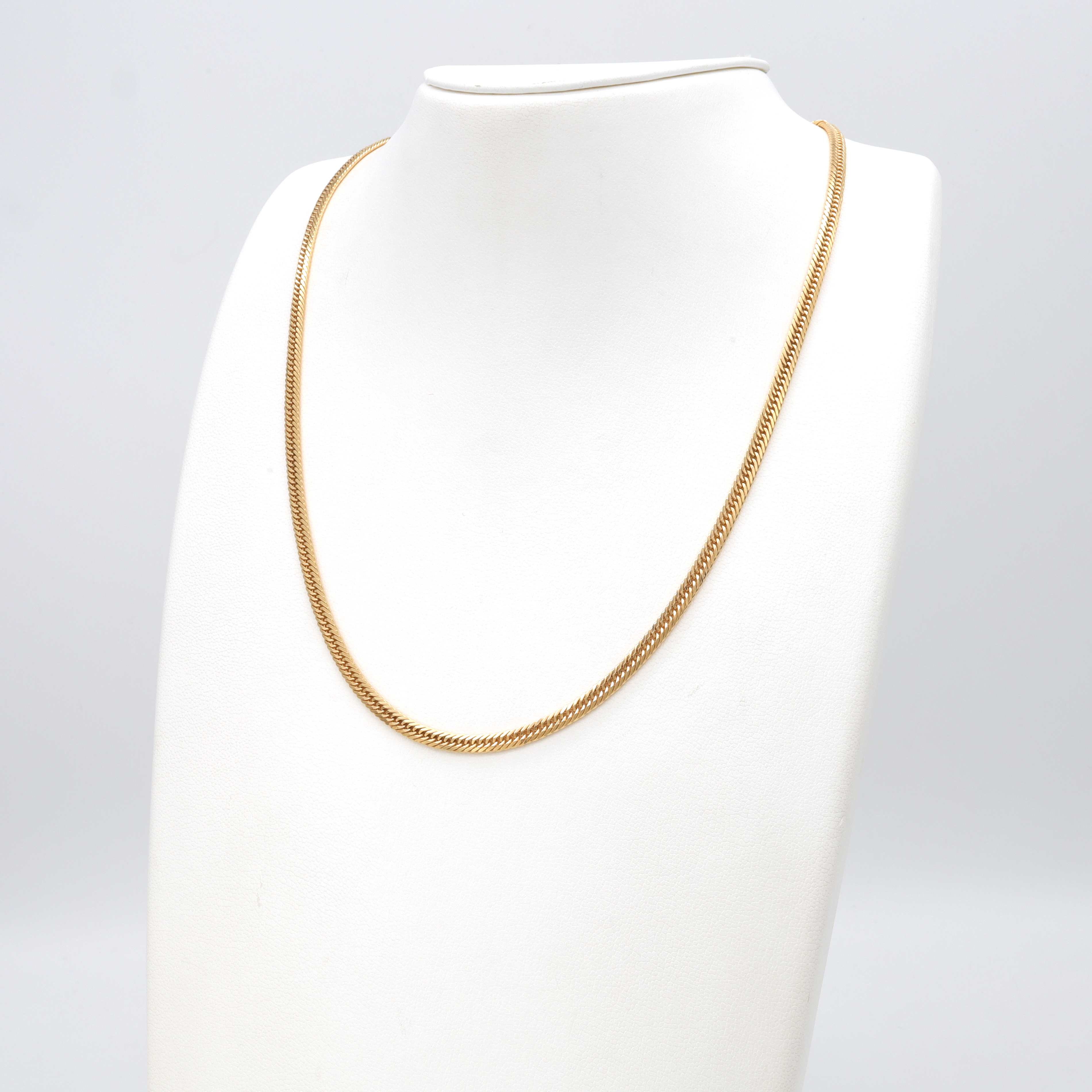 18K YG T.CURB-8DC NECKLACE