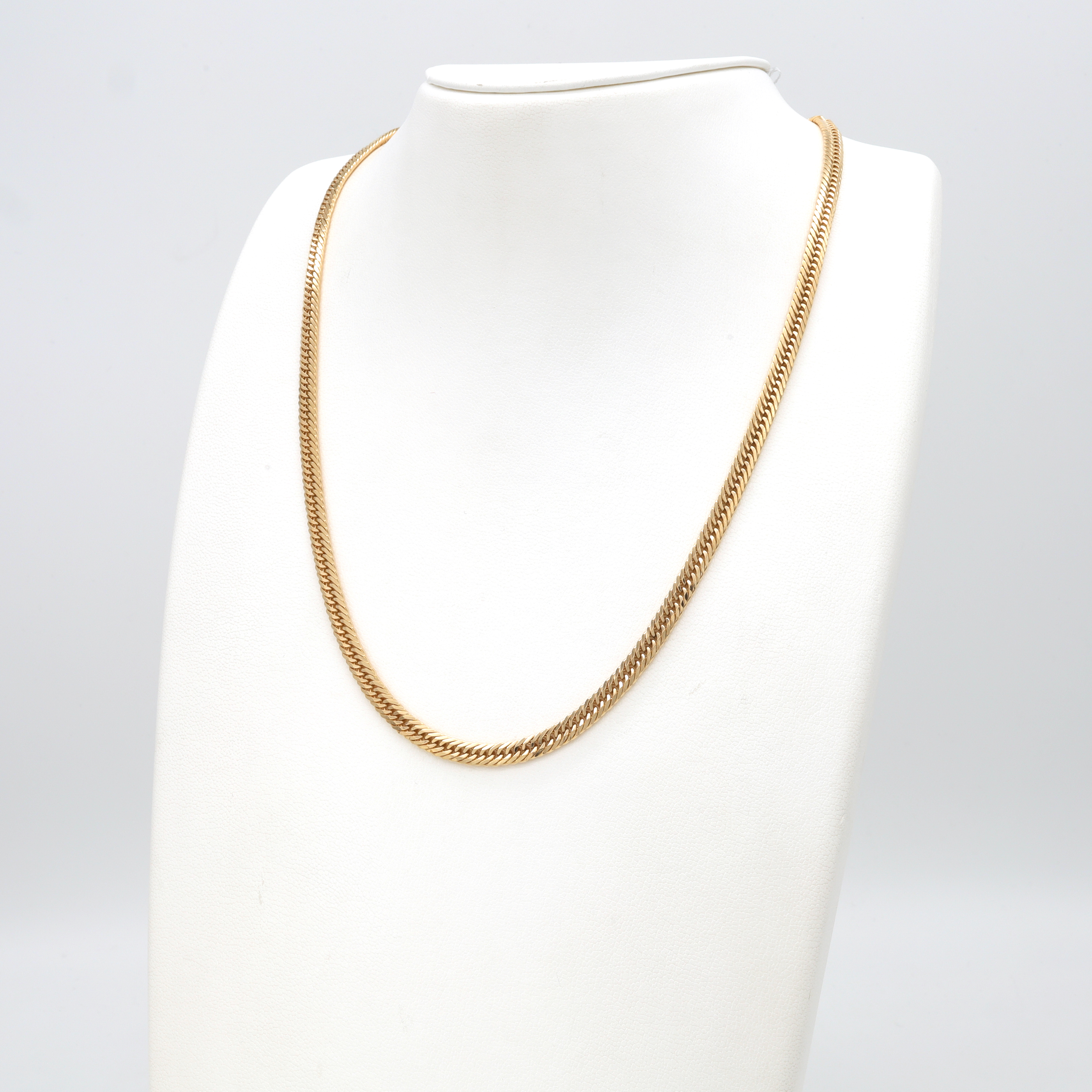 18K YG T.CURB-8DC NECKLACE