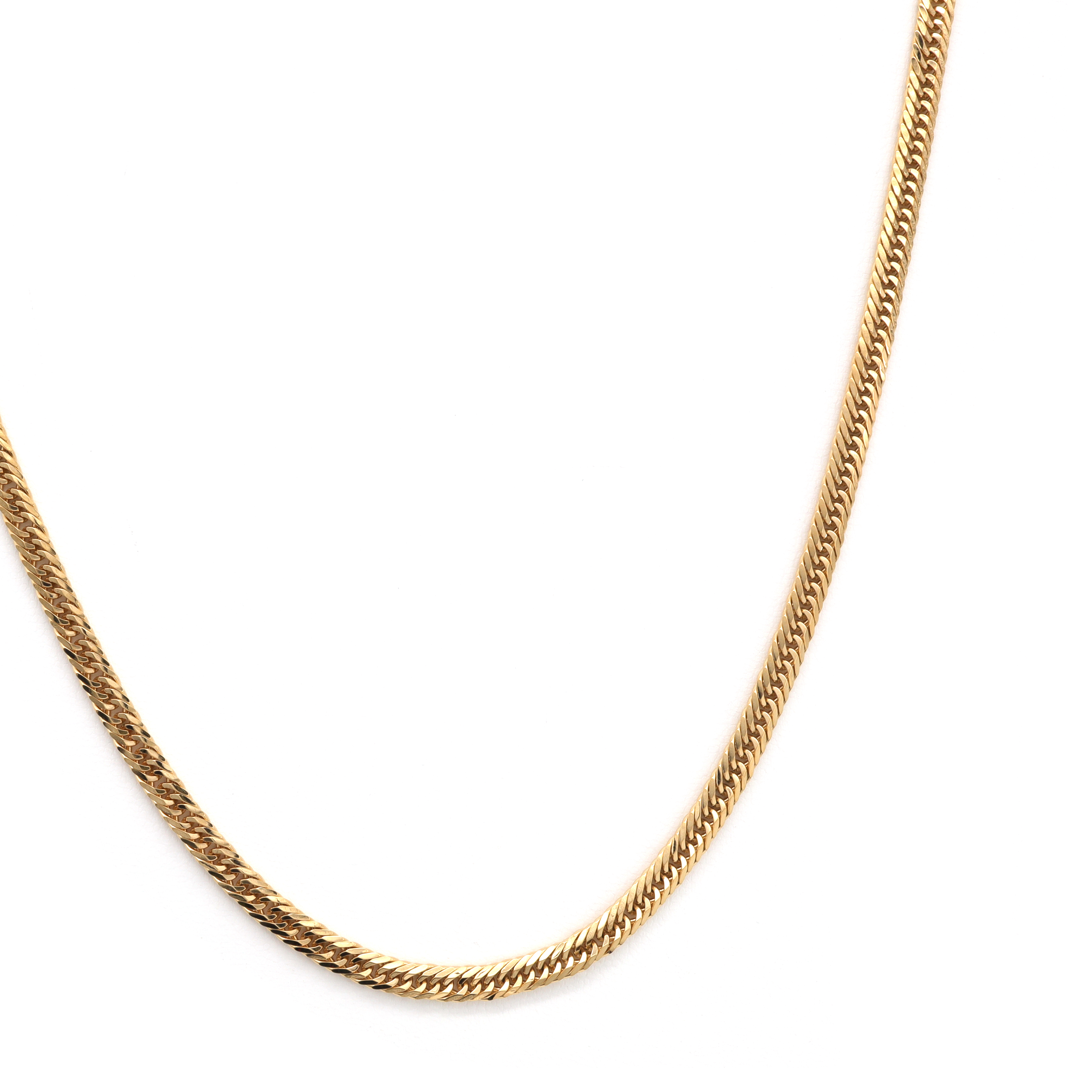 18K YG T.CURB-8DC NECKLACE