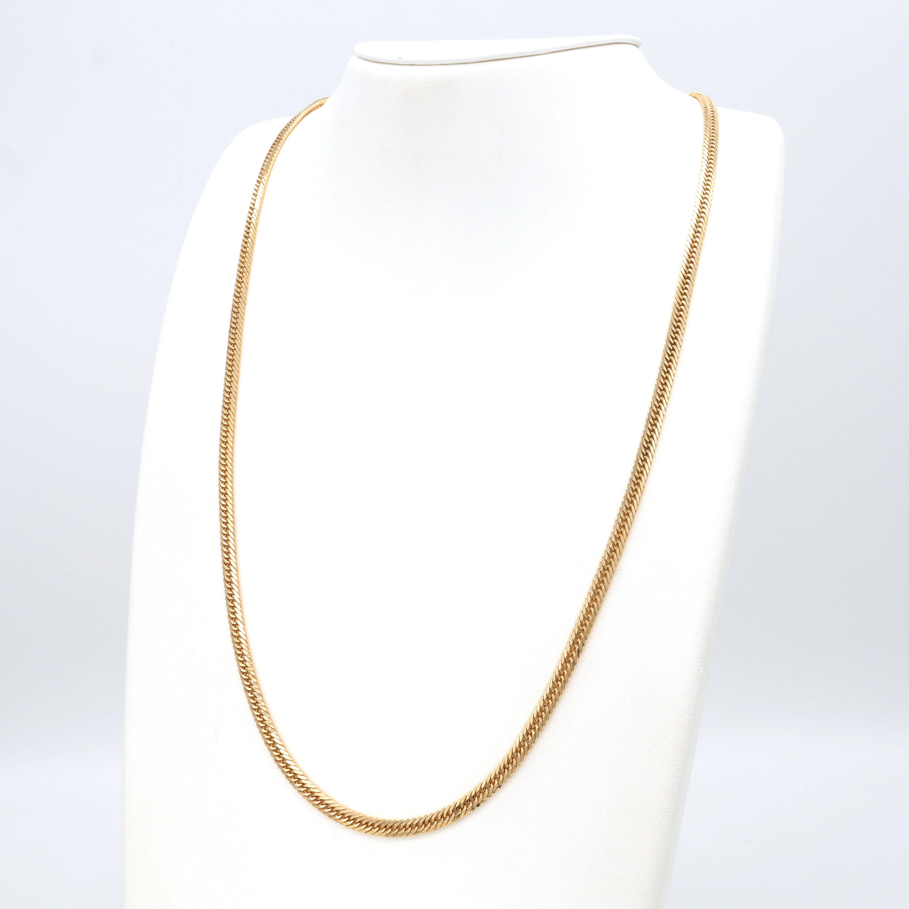 18K YG T.CURB-8DC NECKLACE