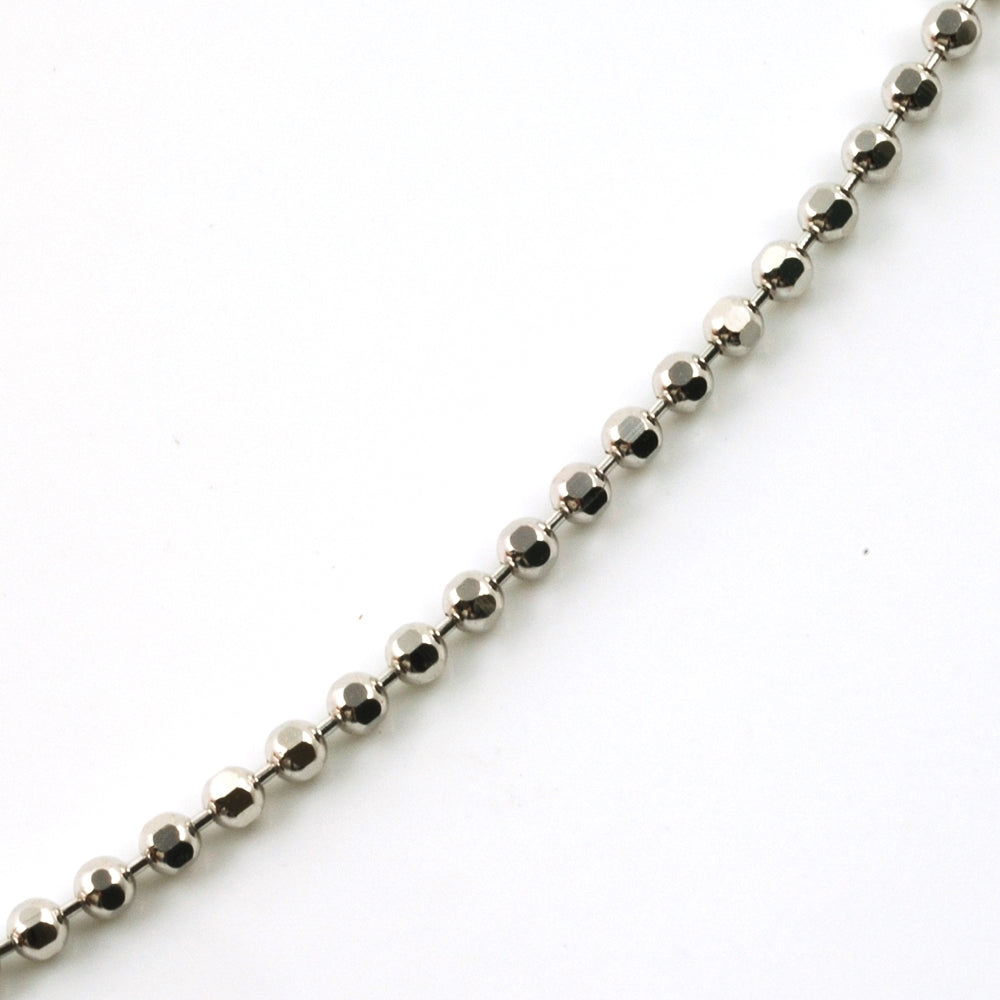 18K WG BALL CHAIN PIN SLIDE