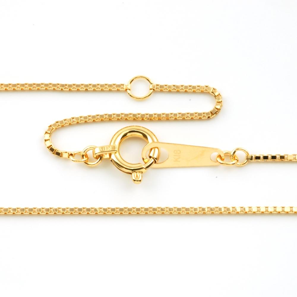 18K YG BOX CHAIN(VENETIAN)