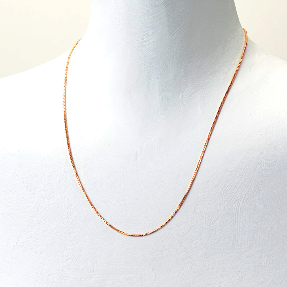 18K ROSE BOX CHAIN(VENETIAN)