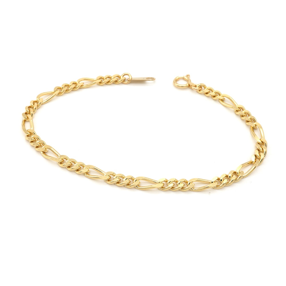 18K YG FIGARO1.2 BL 7"