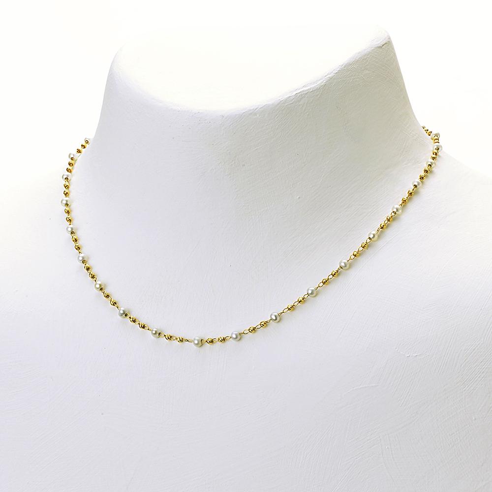 18K YG M-PEARL2 MV 18"