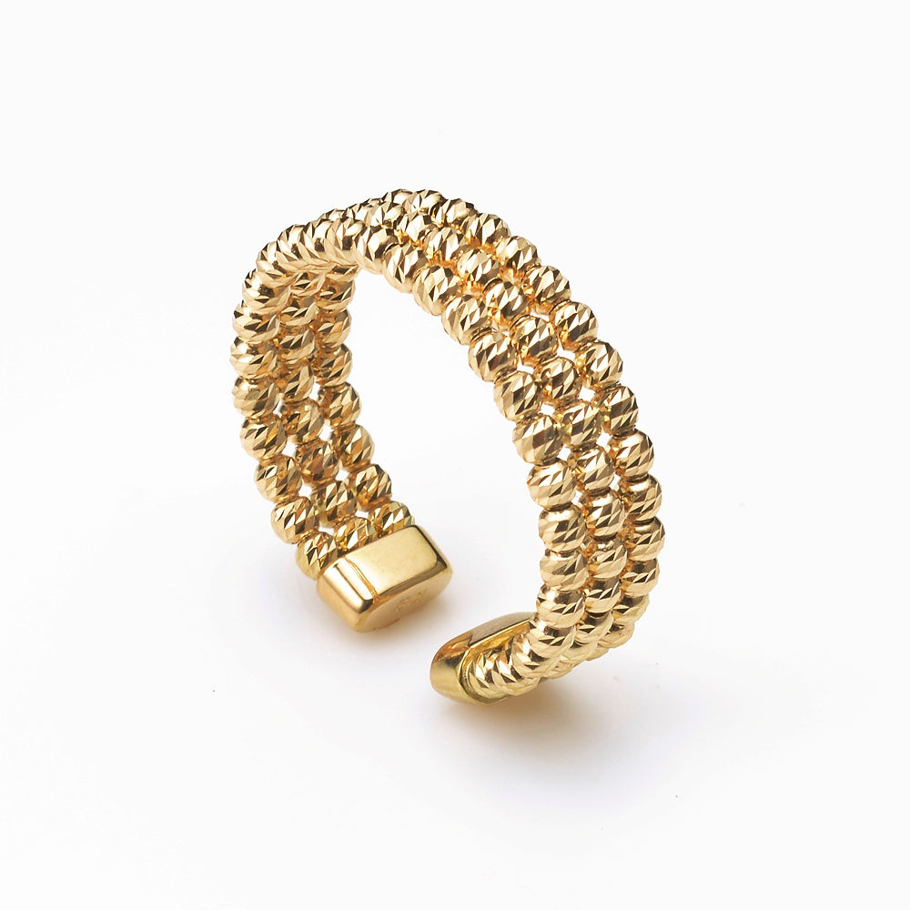 18K MARINA RING 3 LINES