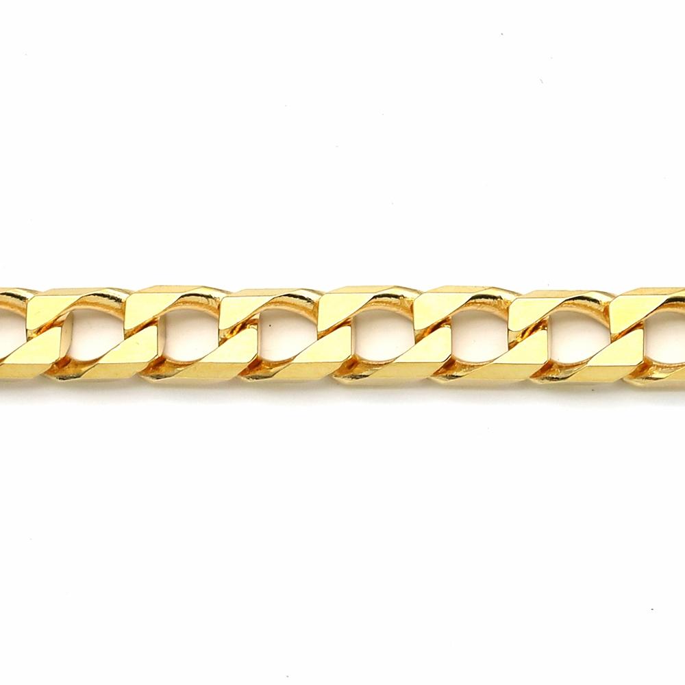 18K YG SS CURB CHAIN (SPECIAL 8 CUT)