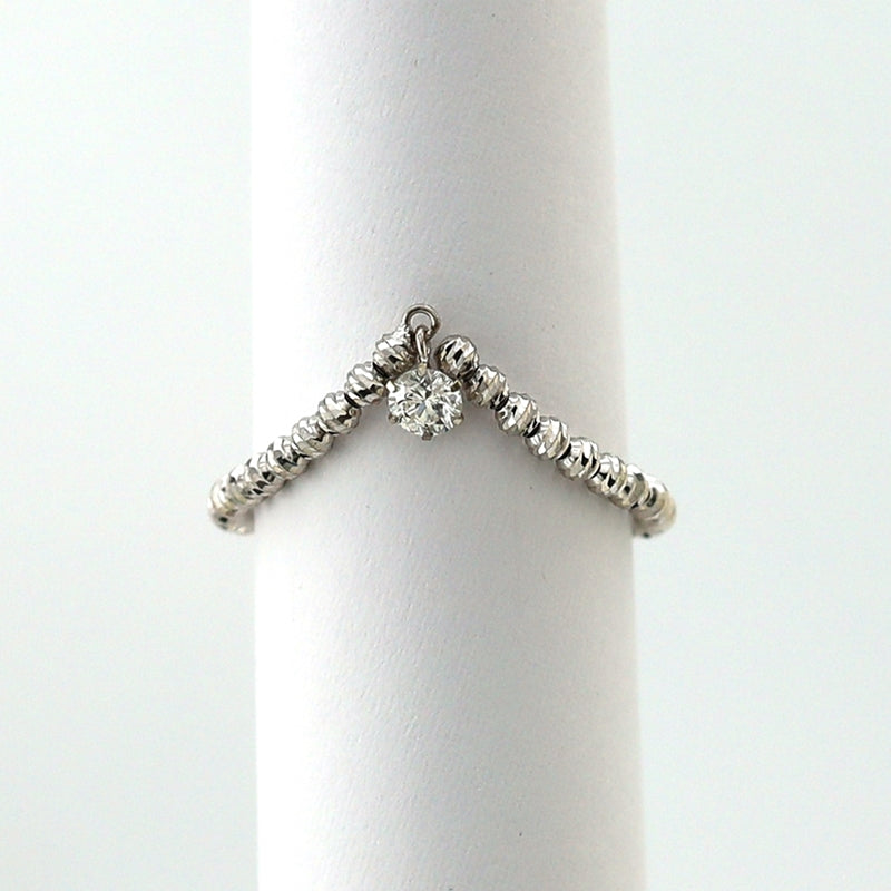 18K V-RING 0.1CT