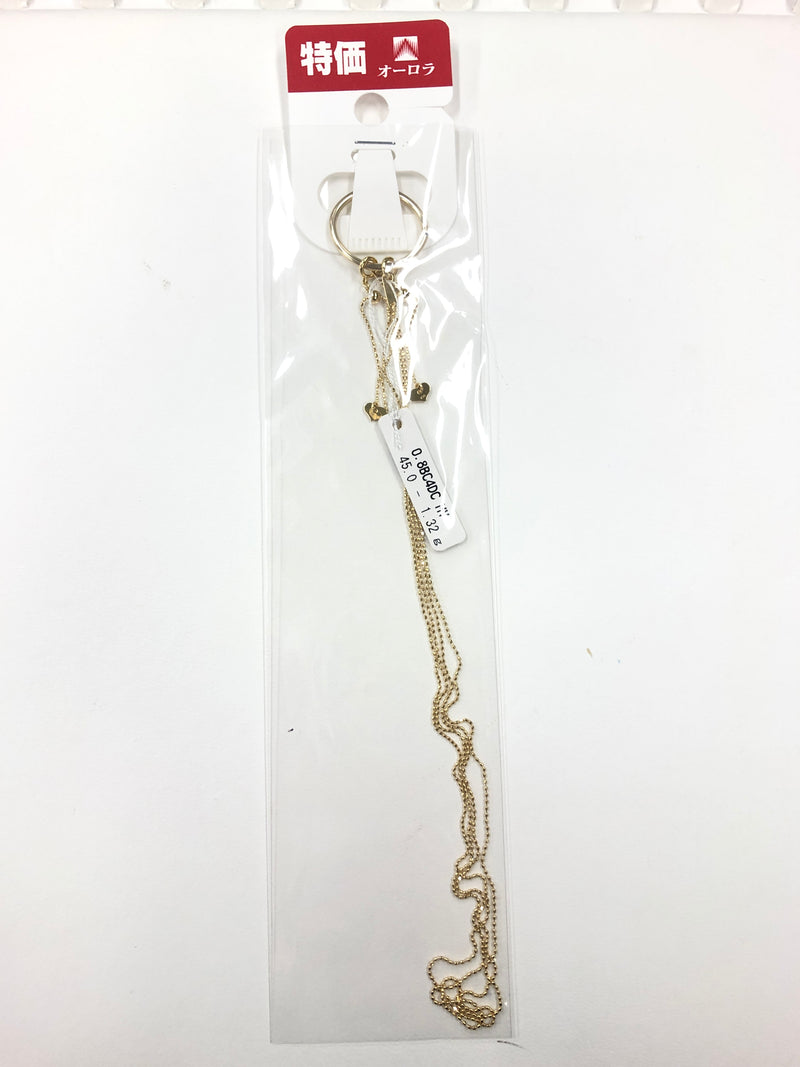 [SALE] 18K YG BALL CHAIN (2 PIECES SET)