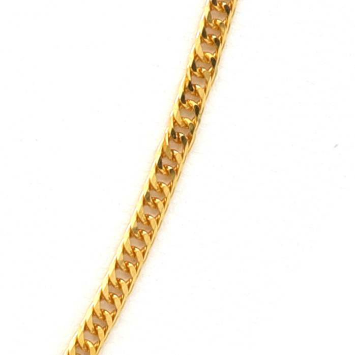 24K YG W.CURB-6DC NECKLACE