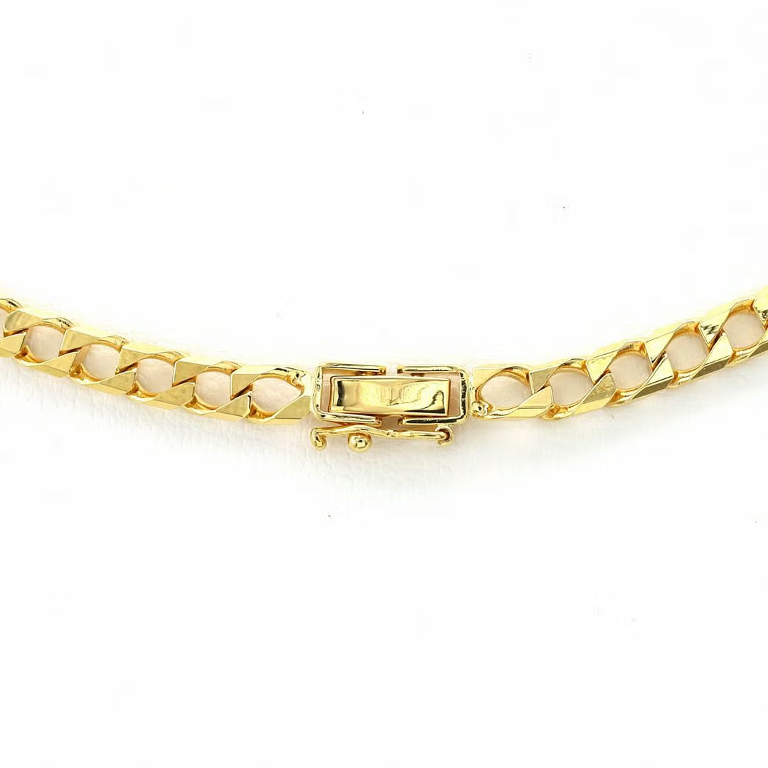 18K YG SScurb-chain S 24"