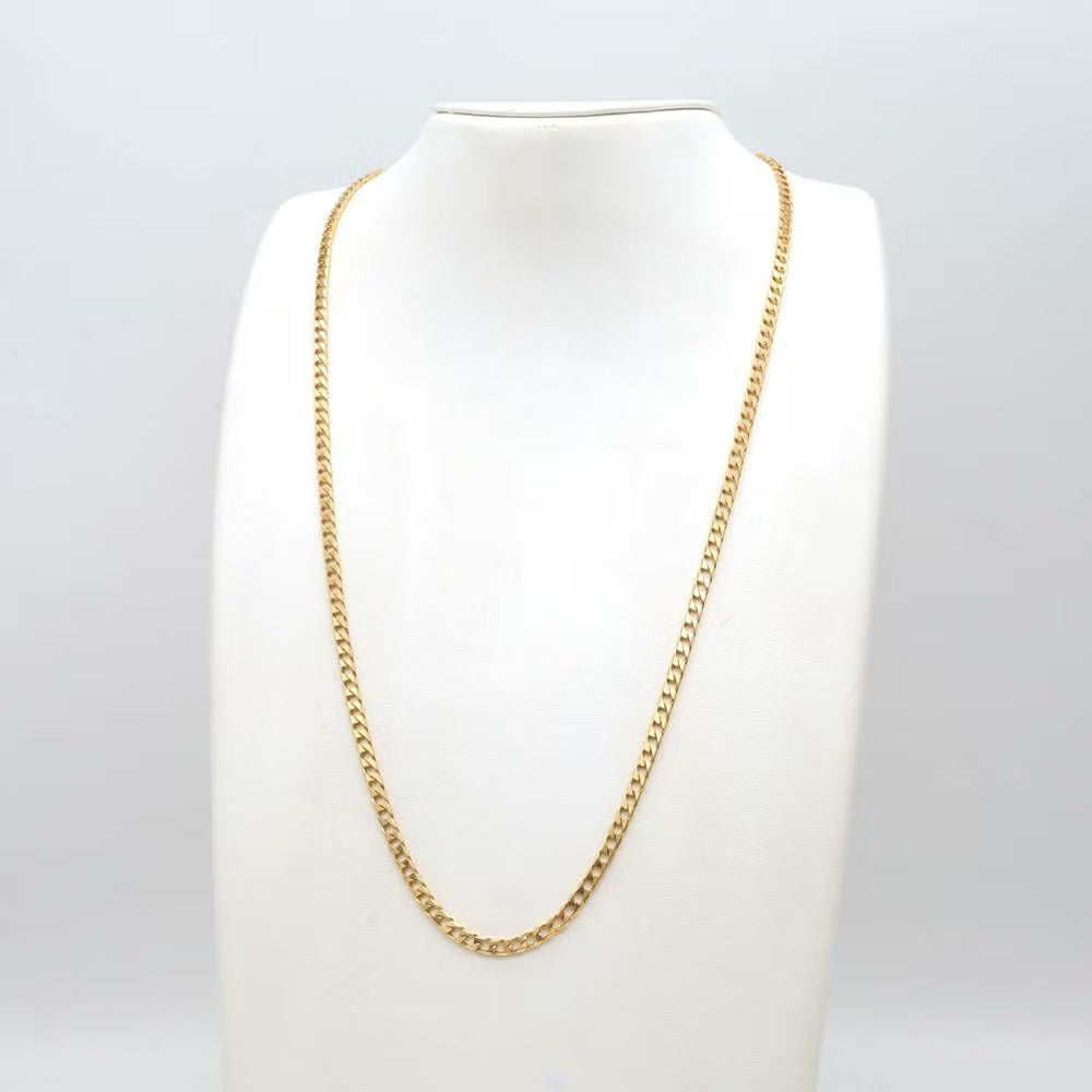 18K YG SScurb-chain S 24"