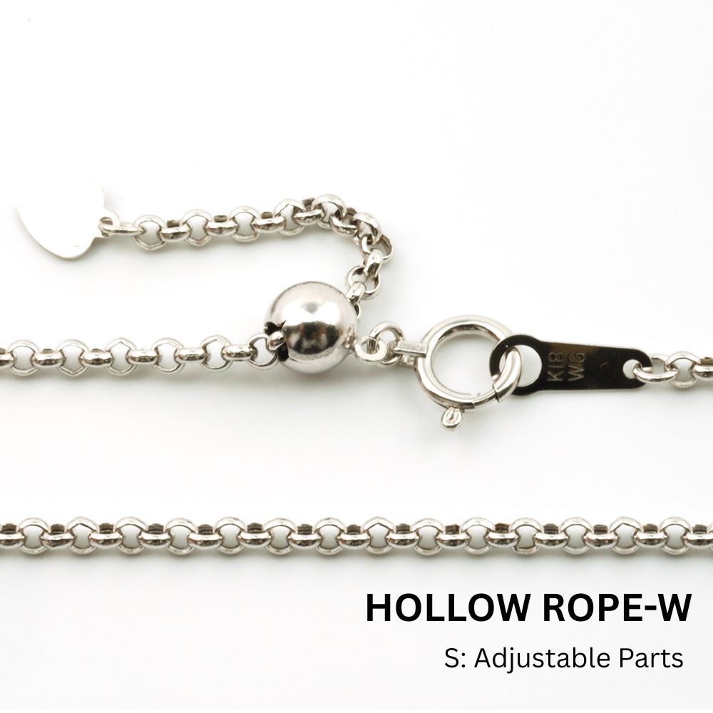 18K WG HOLLOW ROLO