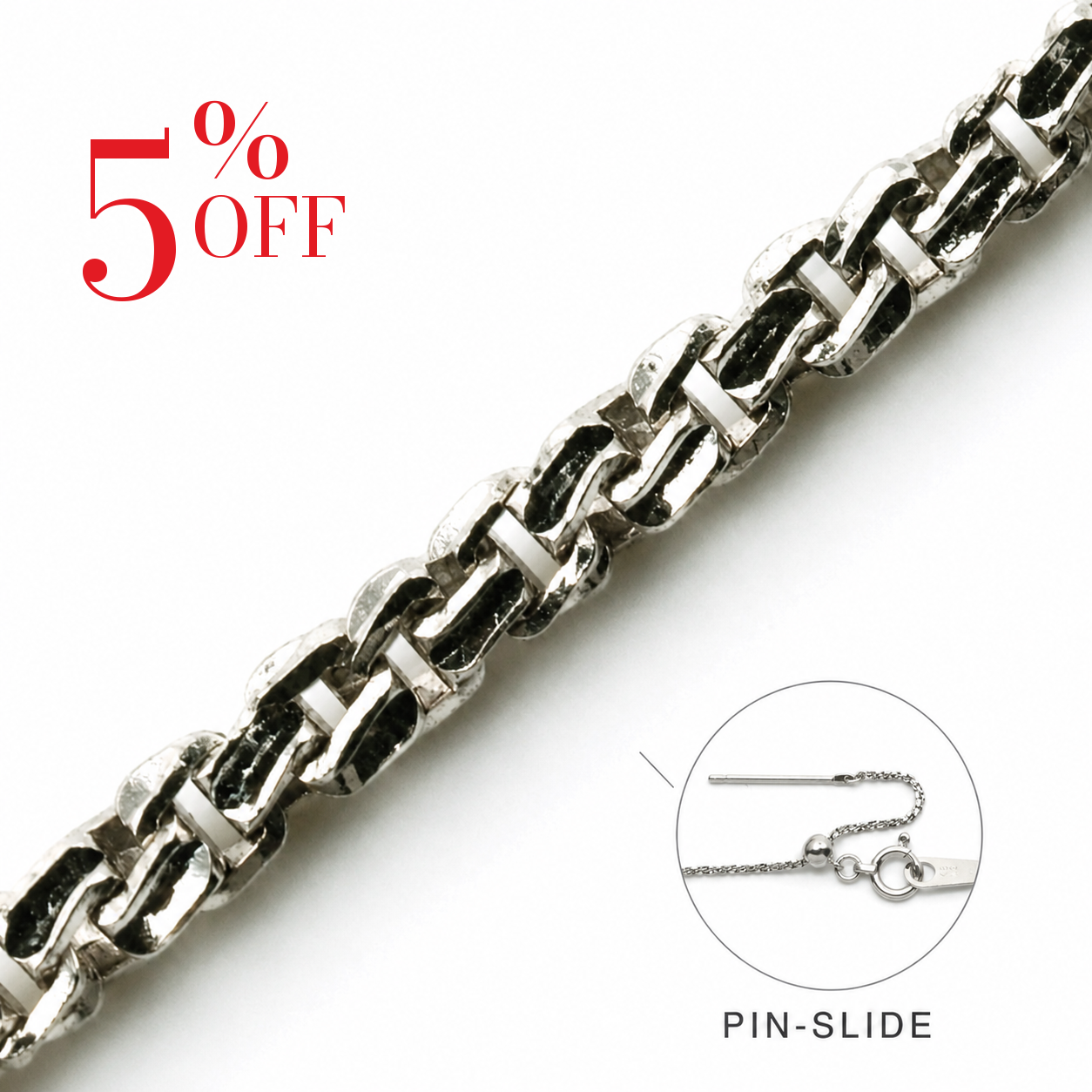 18K WG TWISTER-V PIN SLIDE