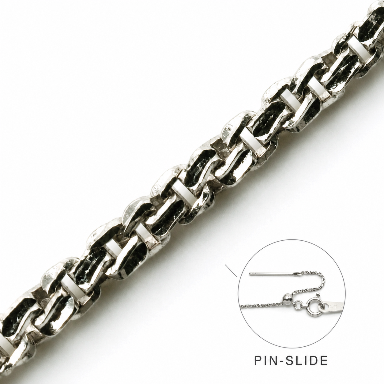 18K WG TWISTER-V PIN SLIDE