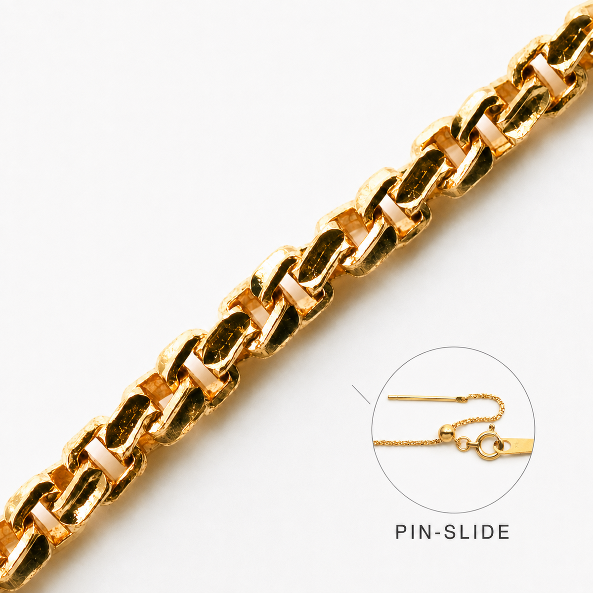 18K YG TWISTER-V PIN SLIDE