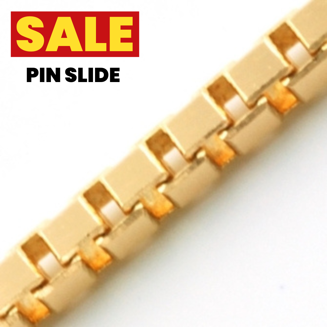 [SALE] 18K YG VENETIAN PIN SLIDE 18" /0.5mm