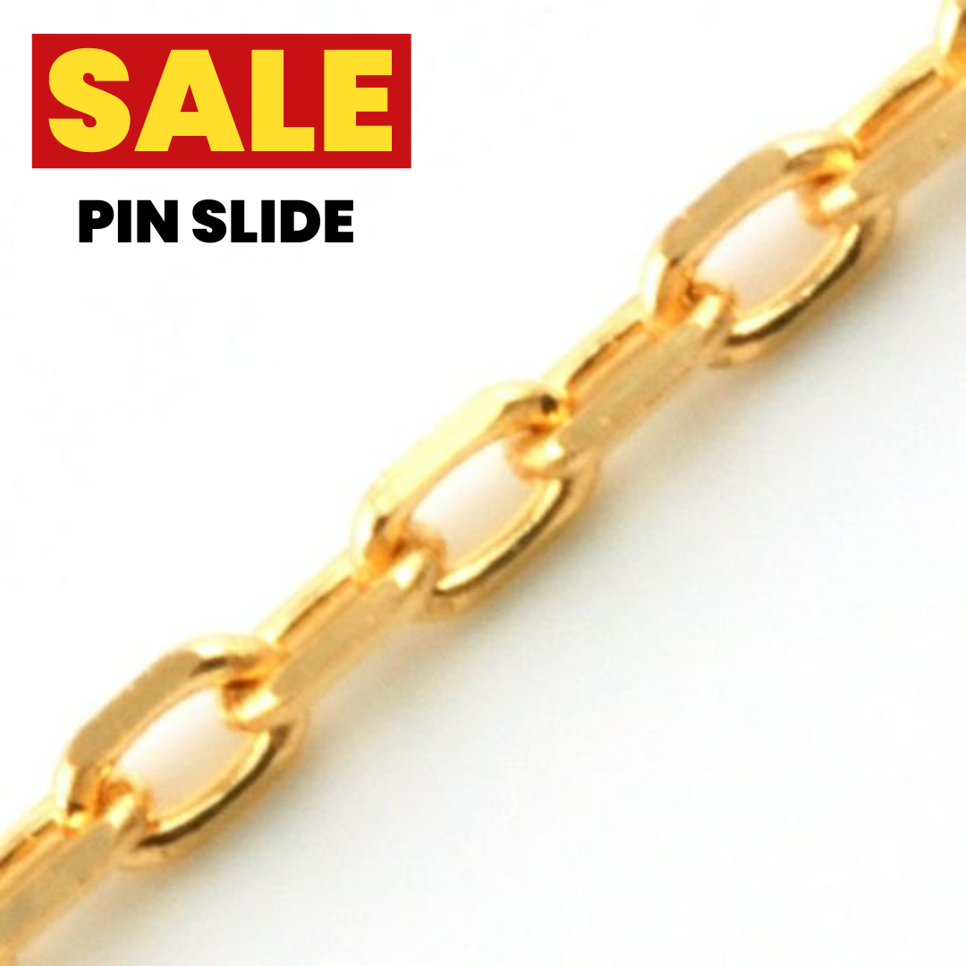 [SALE] 18K YG ANCHOR-DC PIN SLIDE 18" /0.5mm