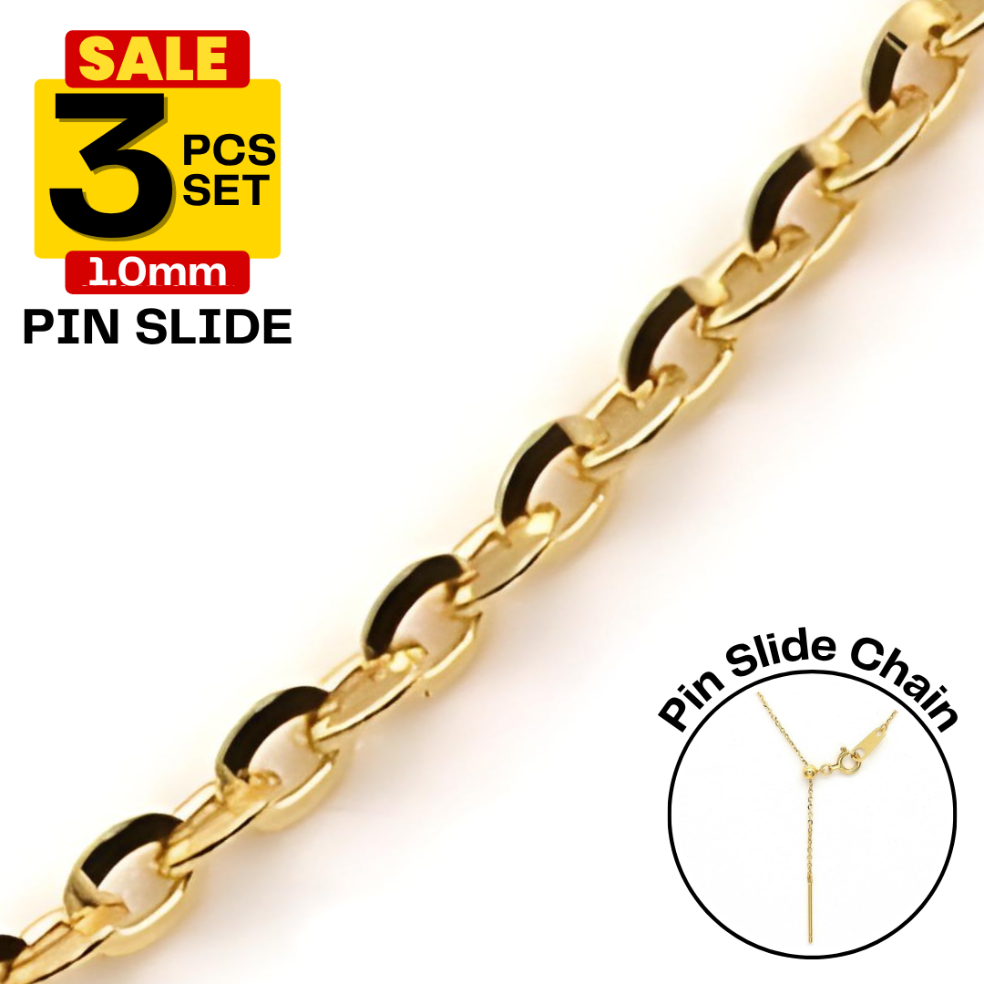 [SALE]18K YG TWINKLE PIN SLIDE (3 PIECES SET)