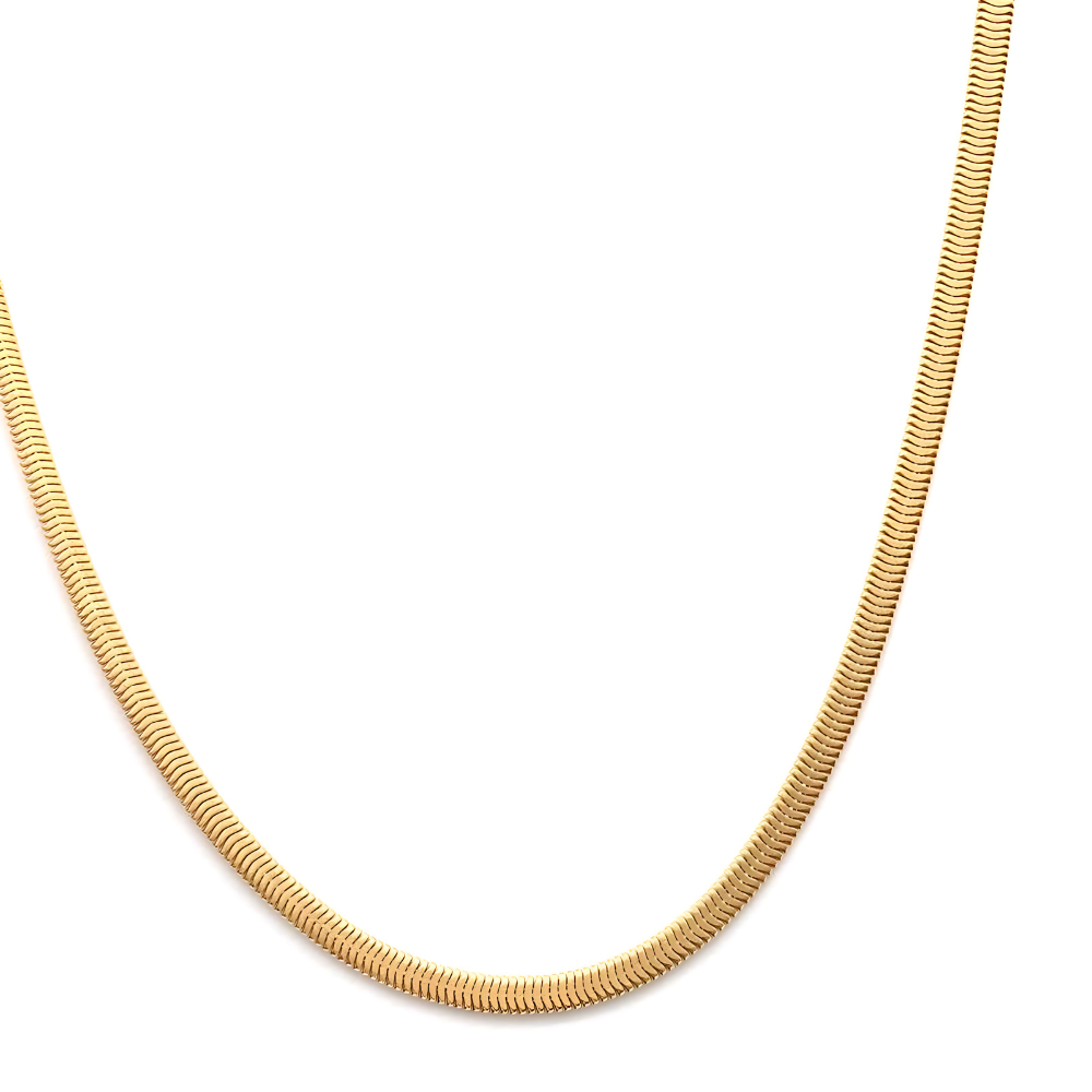 18K YG OVAL SNAKE 3.5SS MV 18"