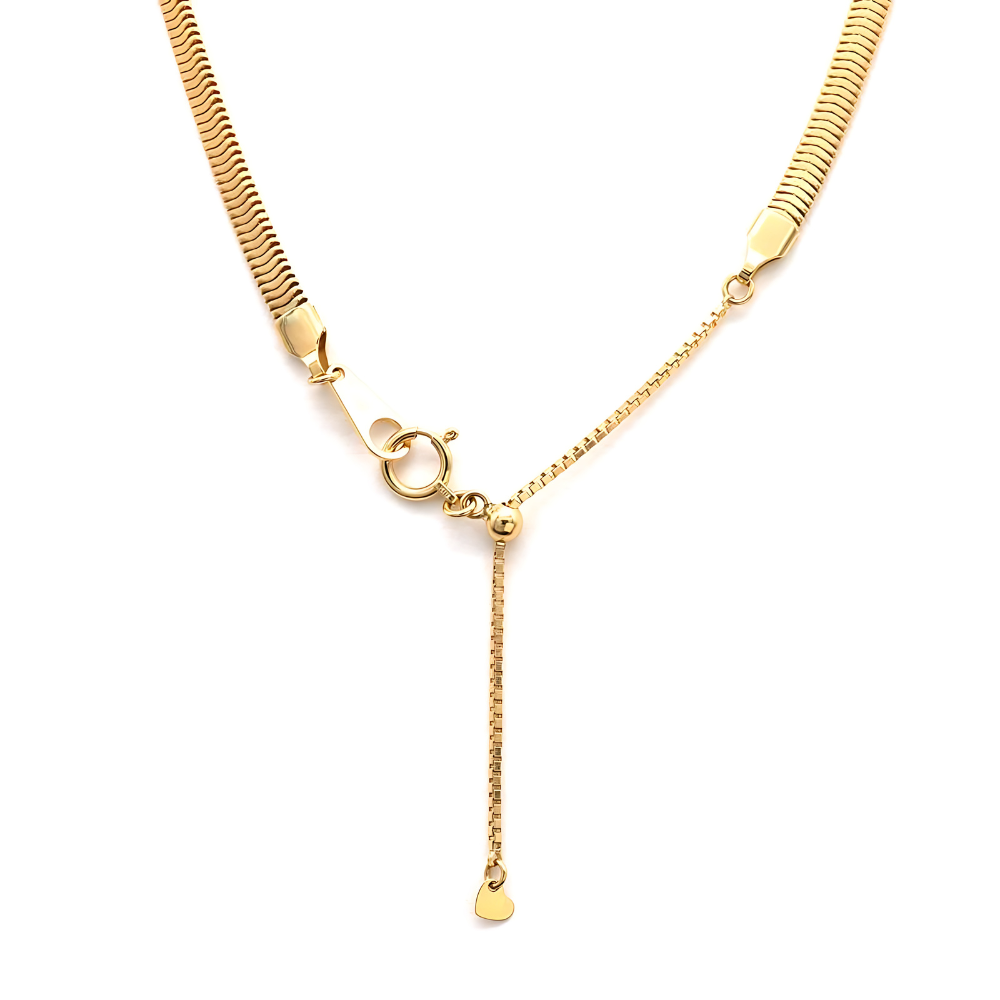 18K YG OVAL SNAKE 3.5SS MV 16"