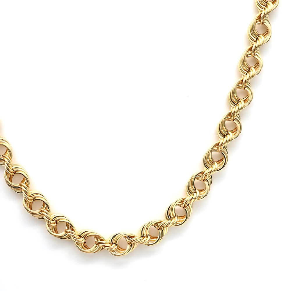 18K YG 5.0 OPEN ROPE 18"