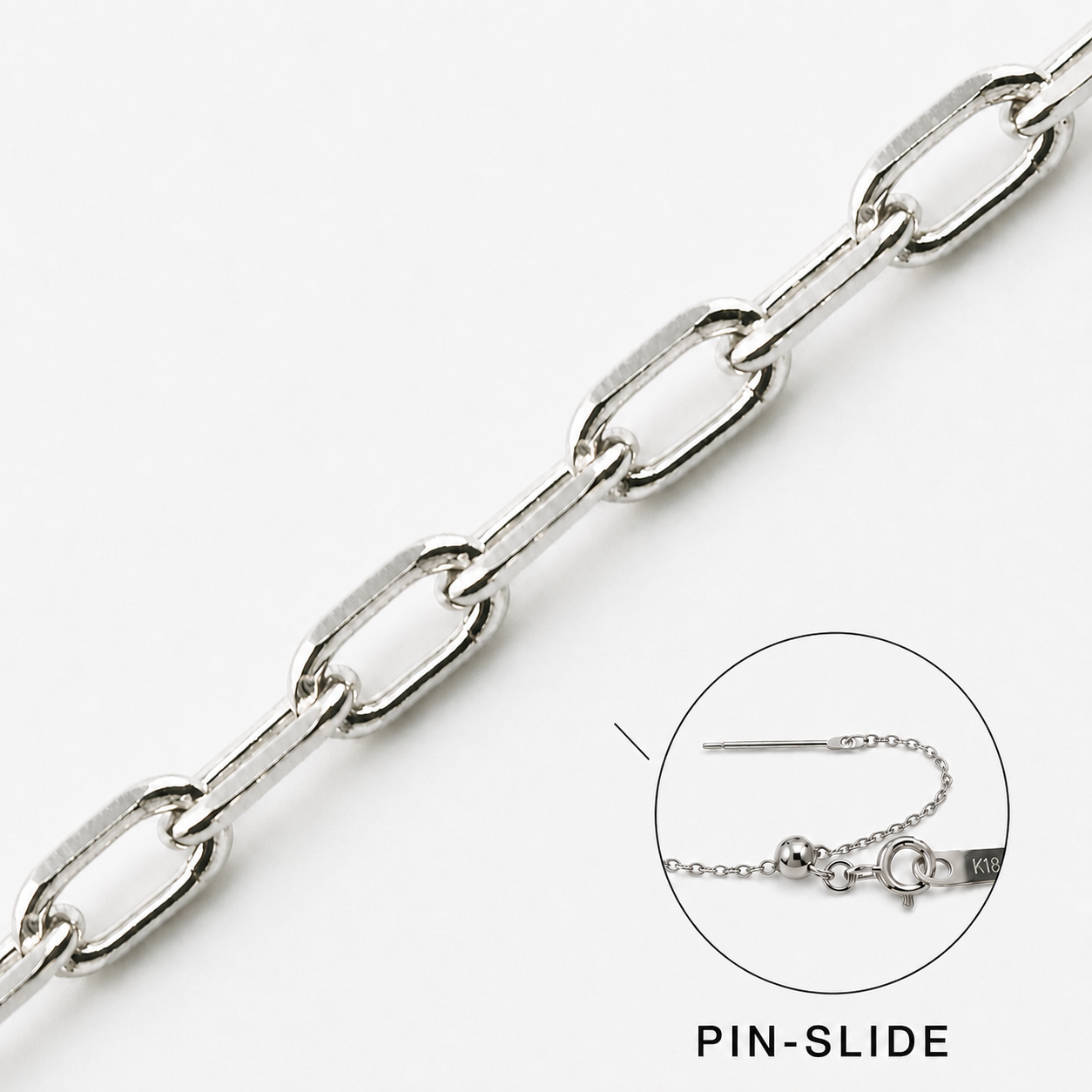 18K WG ANCHOR-DC PIN SLIDE