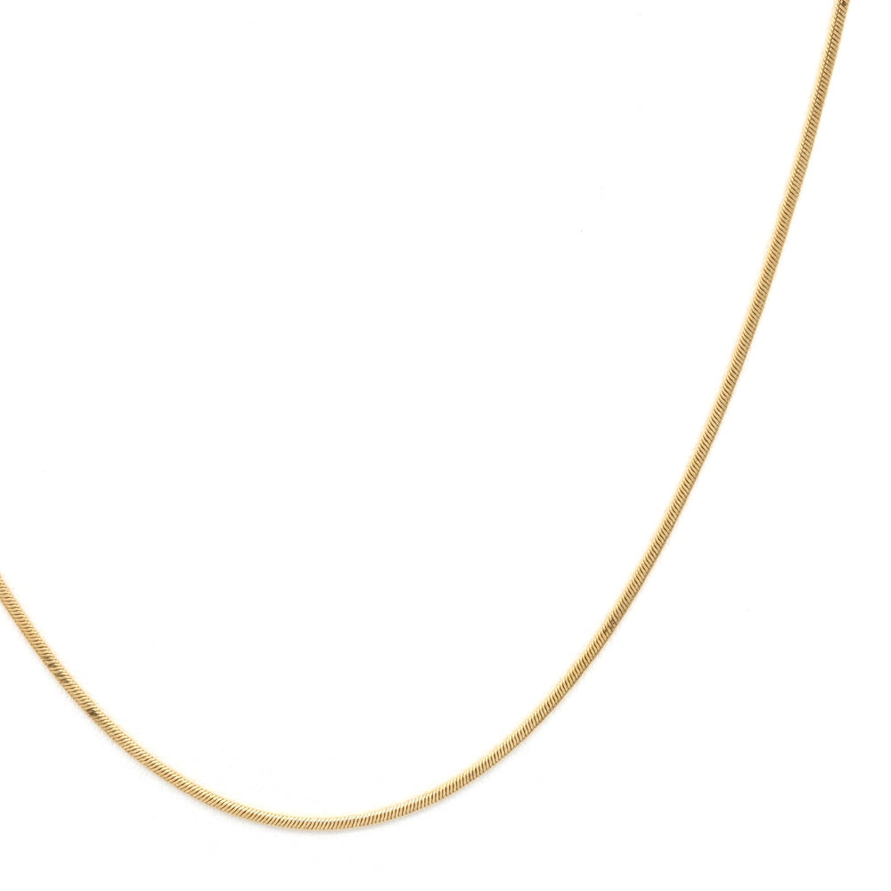 18K YG BABY SNAKE 1.4mm MV 18"
