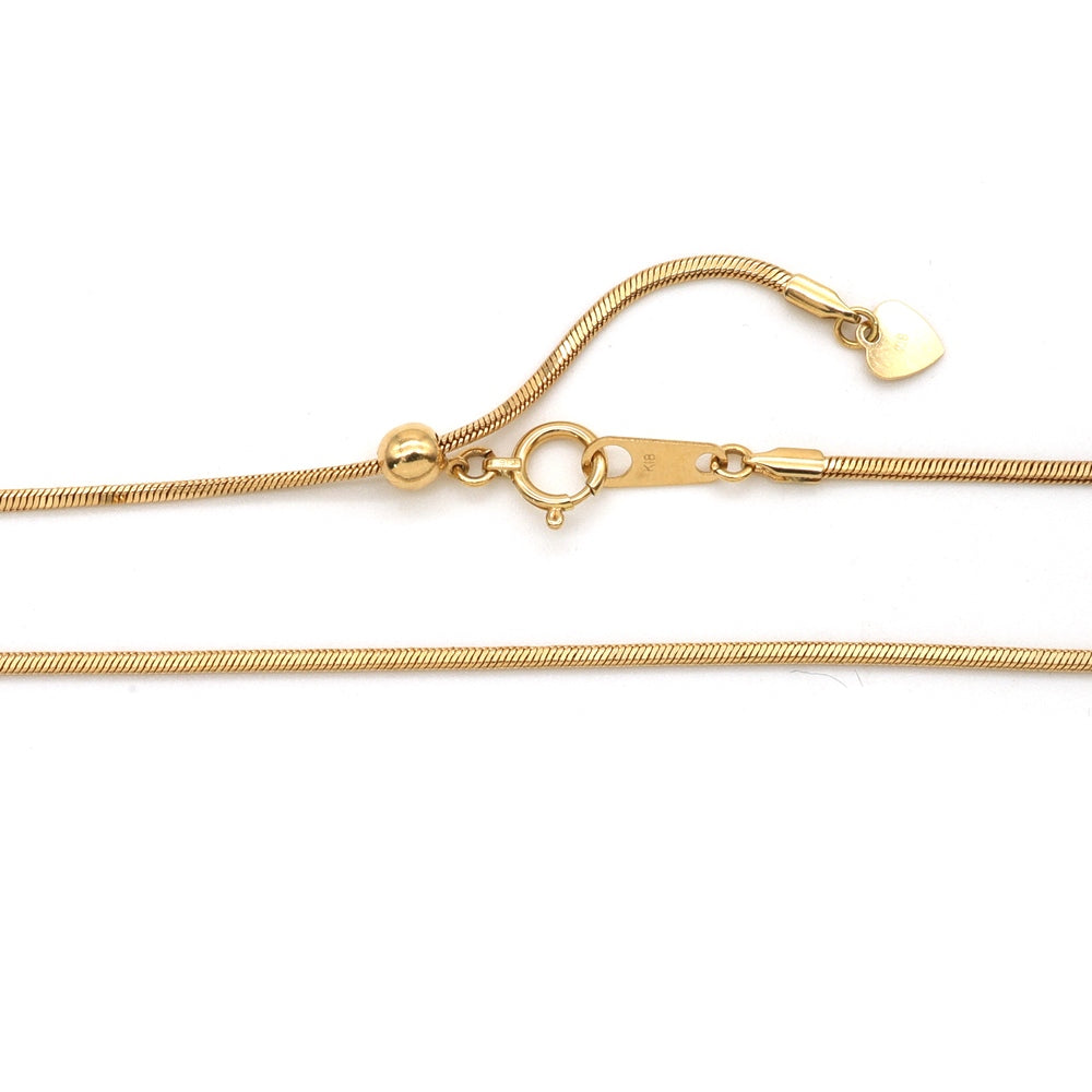18K YG BABY SNAKE 1.4mm MV 18"
