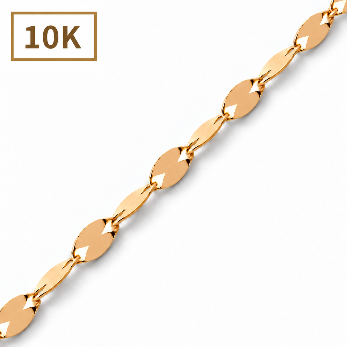 10K YG PETAL CHAIN